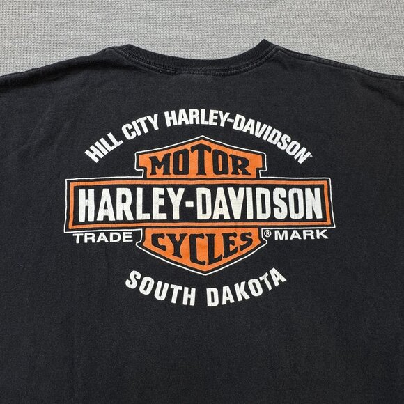 Harley-Davidson Rebel Graphic T-Shirt Black Cotton Hill City South Dakota Sz XL - Picture 4 of 10